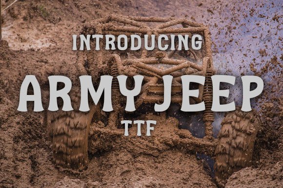 Army Jeep: A Joyful Display Font for Editorial Charm