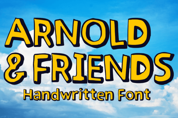Arnold Friends: A 3D Retro Cartoon Display Font for Editorial Playfulness