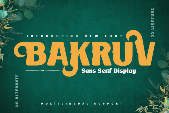 Bakruv Font: Classic Serif Display Fonts for Handmade Creators