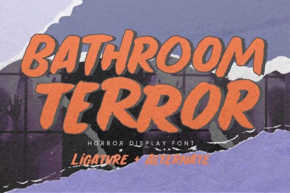 Bathroom Terror Font for Bold Display Headlines