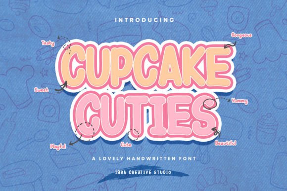 Cupcake Cuties: A Whimsical Handwritten Display Font for Kids & Cooking Brands
