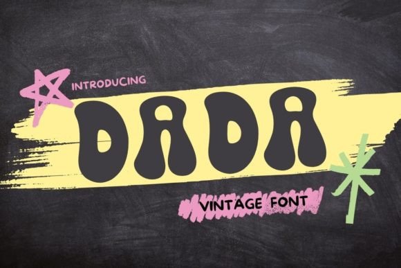 Dada Font: A Wavy Retro Groovy Display Font for Makers