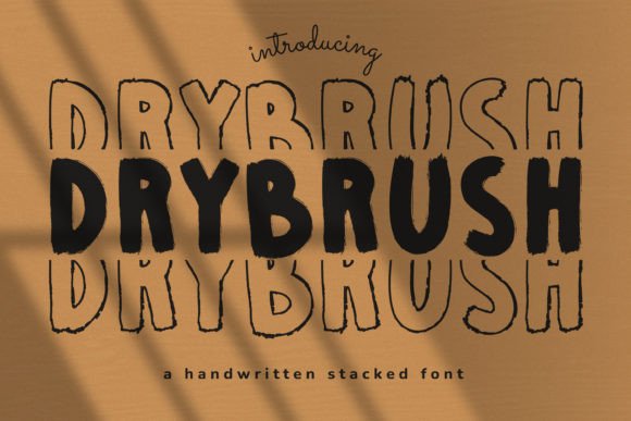 Drybrush Display Font for Handmade Creatives