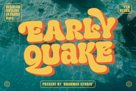 Early Quake: A 70s-Inspired Display Font for Bold Branding