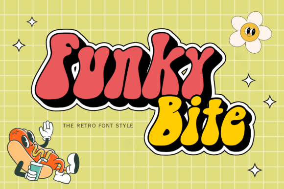 Funky Bite: A Bold Retro Display Font for Small Business Branding