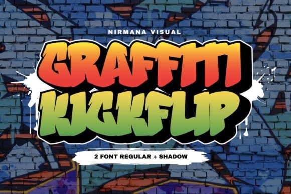 Graffiti Kickflip: Bold Display Font for Street-Smart Design