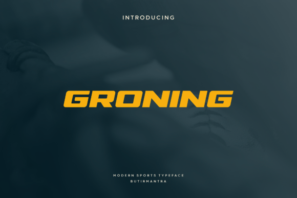 Groning Font: A Sports-Themed Display Typeface for Bold Brand Identity