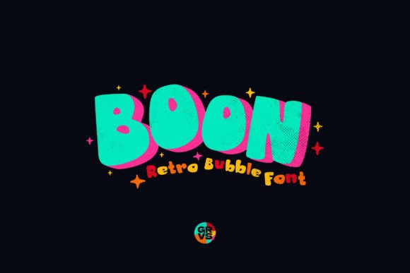 Grvs Boon Retro Bubble Display Font for Joyful Brand Identity