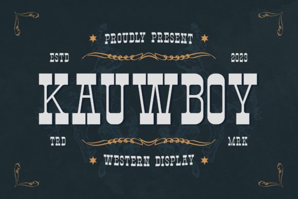 Kauwboy Western Display Font for Bold Campaign Headlines