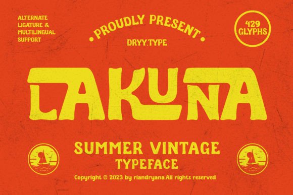 Lakuna Font for Retro Branding Projects