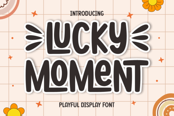 Lucky Moment Display Font for Playful Kids & School Projects