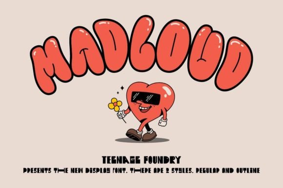 Madcloud Font: A Bold, Playful Display Font for Small Business Branding