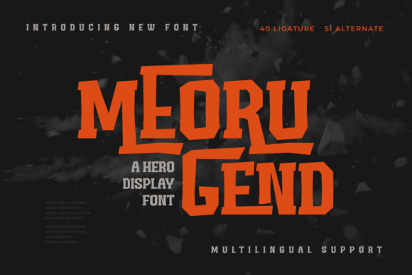 Meoru Gend: A Bold Display Font for Editorial Impact