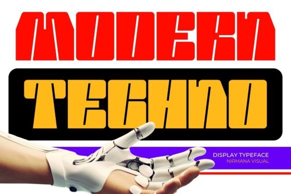 Modern Techno: A Futuristic Display Font for Editorial Clarity