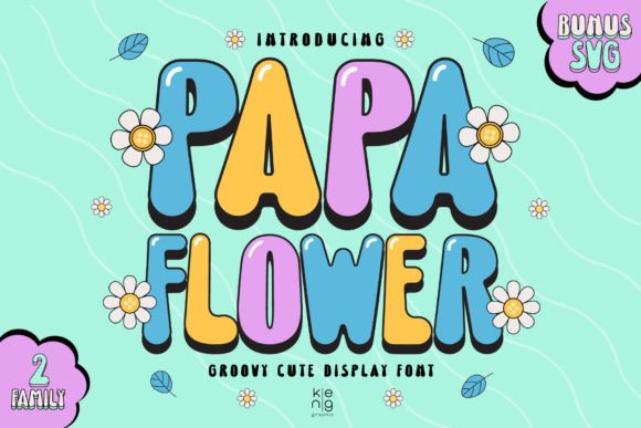 Papa Flower: A Groovy Display Font for Editorial Charm