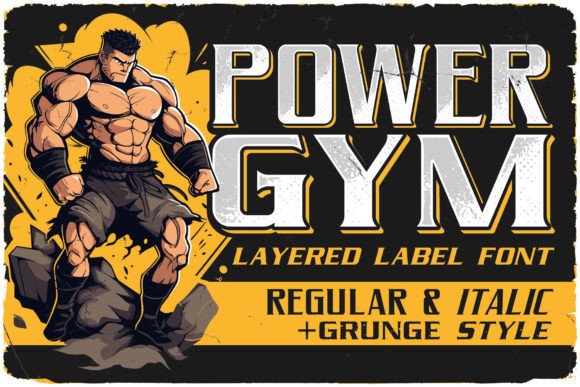 Power Gym Font for Bold, Sport-Inspired Design Projects