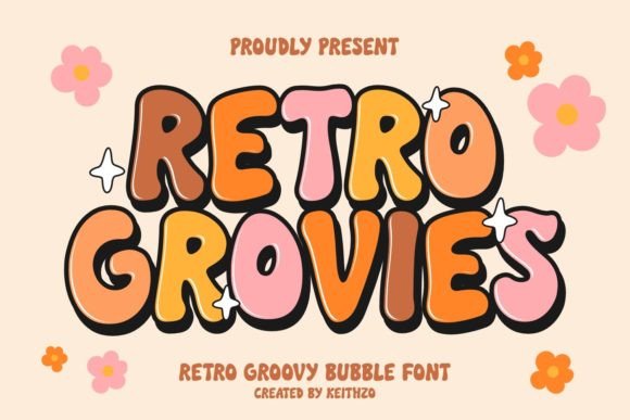 Retro Grovies Display Font for Handmade Creatives