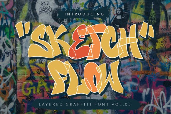 Sketch Flow: A Layered Graffiti Display Font for Makers