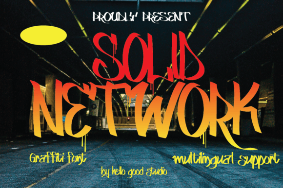 Solid Network Graffiti Display Font for Bold Brand Visuals