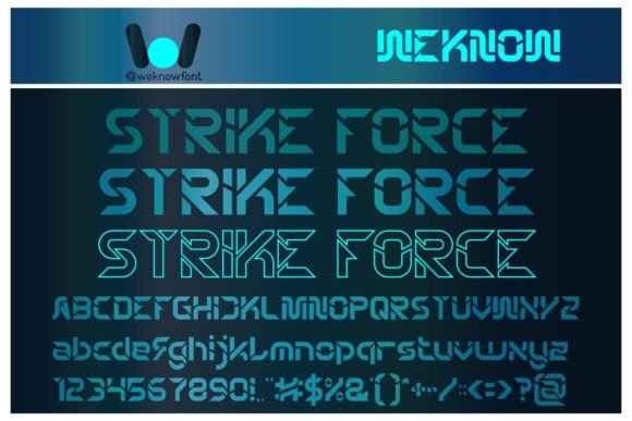 Strike Force: A Techno-Sci-Fi Display Font That Cuts Through the Feed