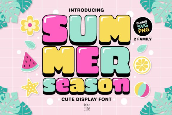 Summer Season Font: Cute Display Typeface with Punch