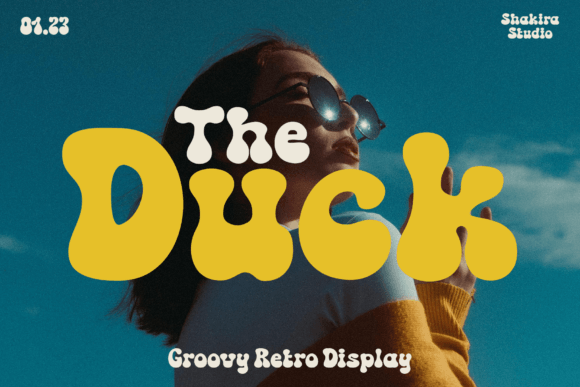 The Duck: A Groovy Retro Display Font for Digital Design