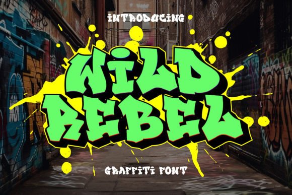 Wild Rebel Font: Bold Urban Graffiti Display Fonts for Makers
